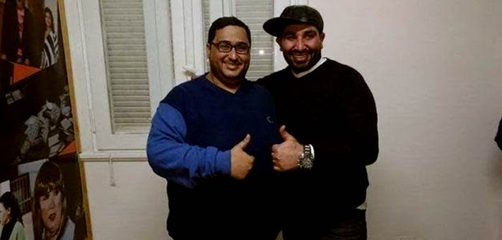 أحمد سعد مع المنتج ناصر الضنحاني
