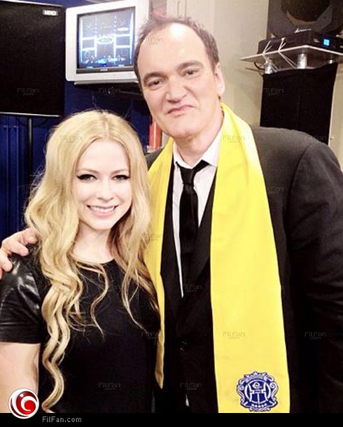 أفريل لافين مع كوينتن تارانتينو في مهرجان Huading  