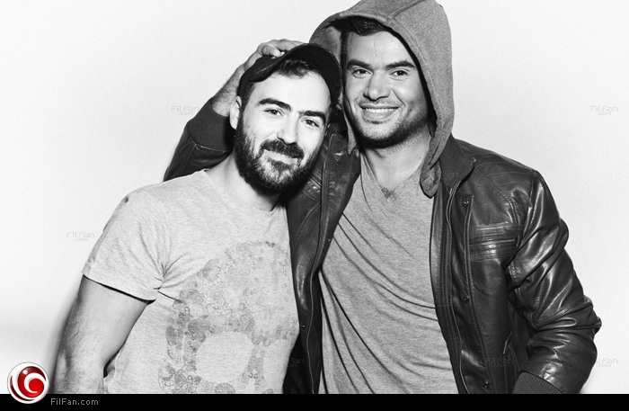 سامو زين مع مصمم الأزياء الشهير دينيس كولبودينوس