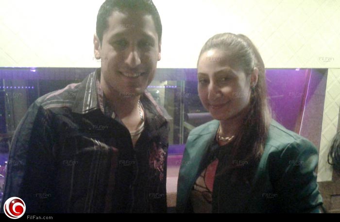 بوسي مع الملحن محمد راجح في الاستوديو