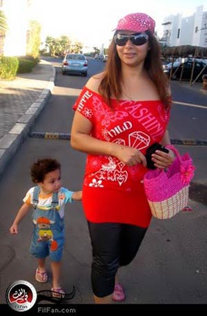 بوسي سمير وابنها رامي