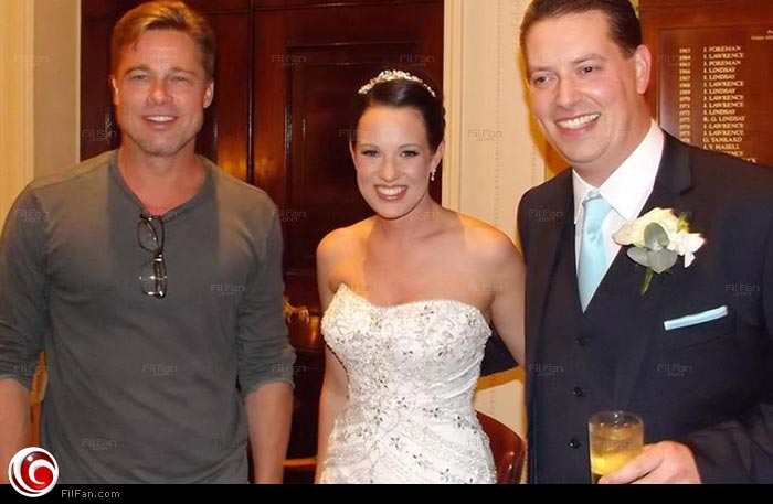 براد بيت مع العروسين