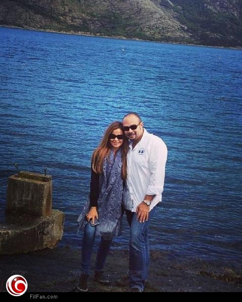 كارول سماحة مع زوجها وليد مصطفى