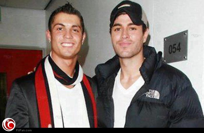 إنريكي إجليسياس مع  كريستيانو رونالدو 