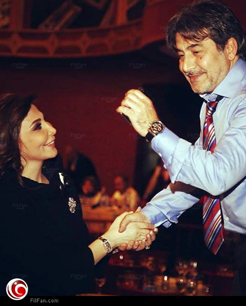 عابد فهد مع إليسا في حفل العشاء