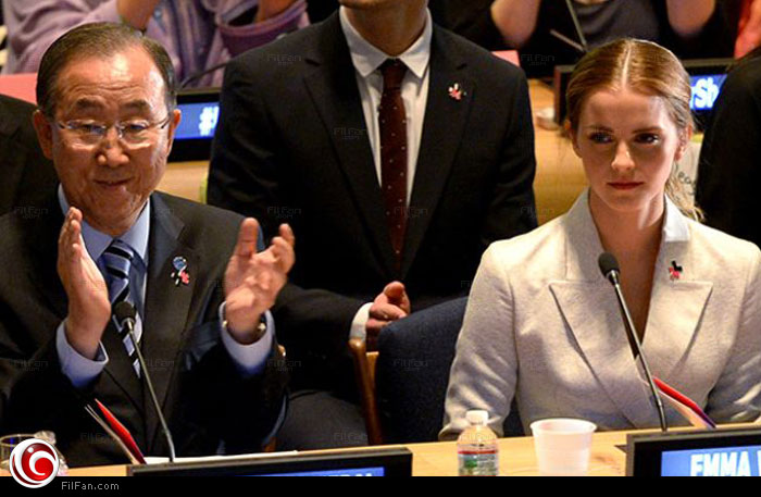 إيما واتسون قبل كلمتها في الأمم المتحدة