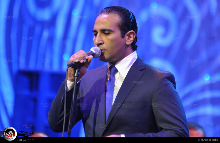 أحمد سعد خلال الحفل