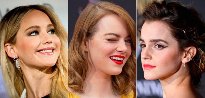 إيما واتسون وإيما ستون وجنيفر لورانس