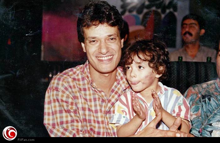 محمد مع والده الراحل إبراهيم يسري