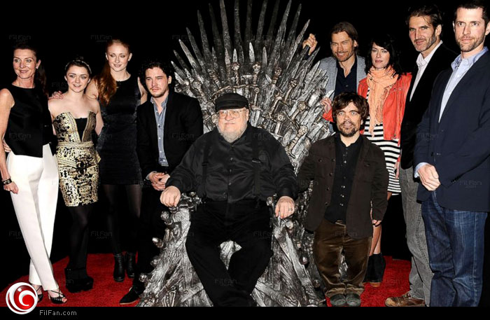 أبطال Game of Thrones مع المؤلف جورج آر آر مارتن