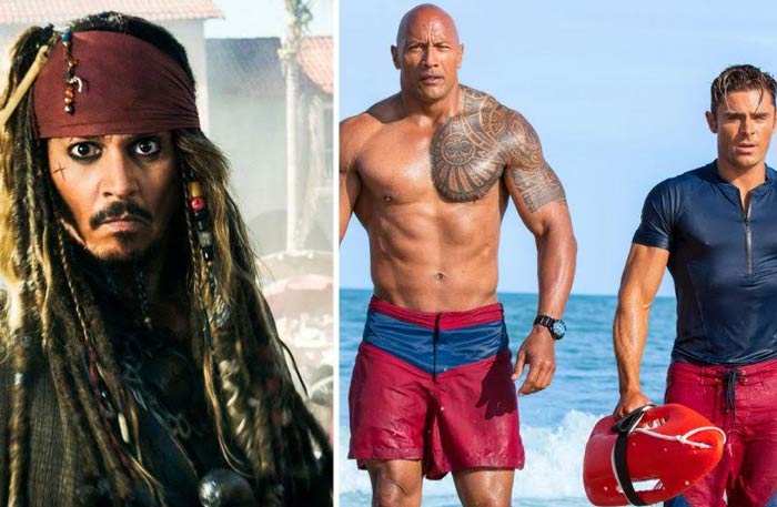 زاك إيفرون ودواين جونسون وجوني ديب