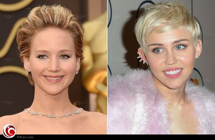 مايلي سايرس وجينفر لورانس