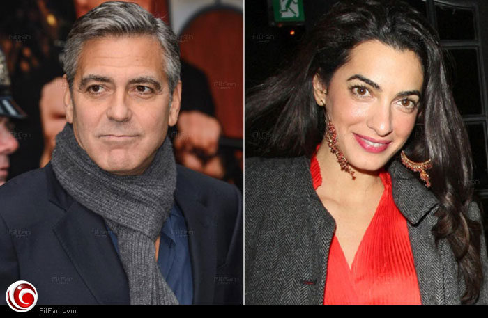 جورج كلوني وخطيبته أمل علم الدين