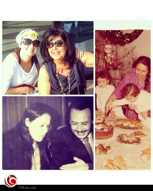 هنا شيحة ووالدتها والدها