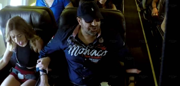 مجدي عبد الغني مع الراكبة اللبنانية أثناء مقلب&quot; هبوط اضطراري&quot;