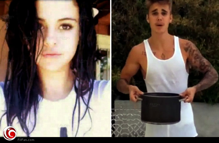 تمبرليك وسيلينا جوميز أسقطا الماء المثلج على رأسيهما