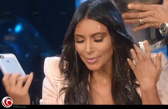 كيم كارداشيان التقطت Selfie مثالية خلال &quot;تحدي الثلج&quot;