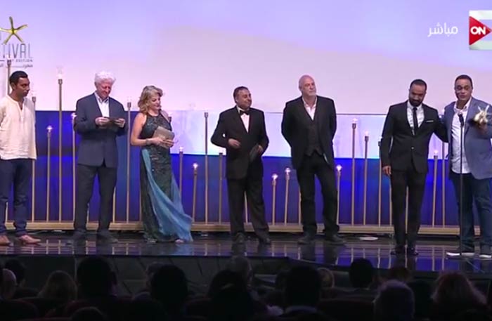 فريق عمل فيلم فوتوكوبي الفائز بجائزة أفضل فيلم روائي طويل