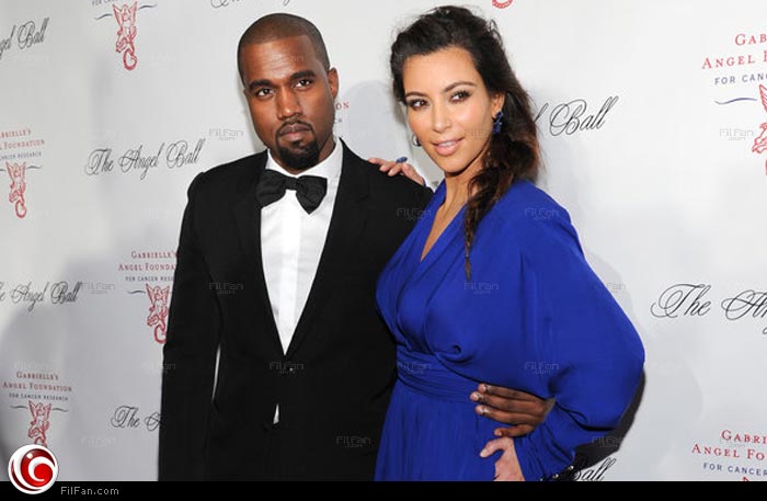 كاني ويست مع زوجته كيم كاردشيان