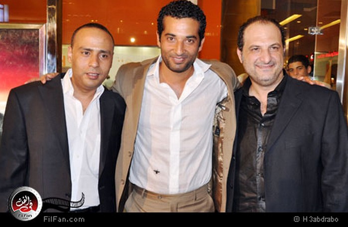 خالد الصاوي وعمرو سعد ومحمود عبد المغني في العرض الخاص لفيلم "الكبار"