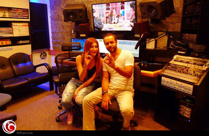 ميشال فاضل مع ليال م. راجحة