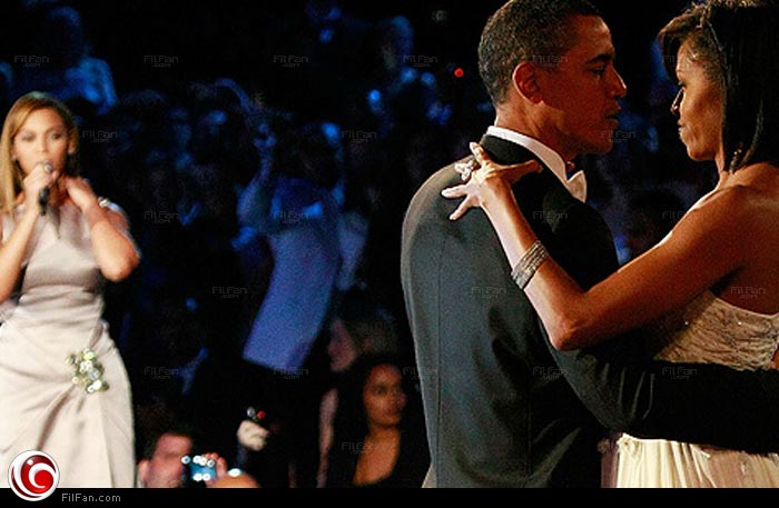 ميشيل أوباما وزوجها يرقصان على أنغام بيونسيه