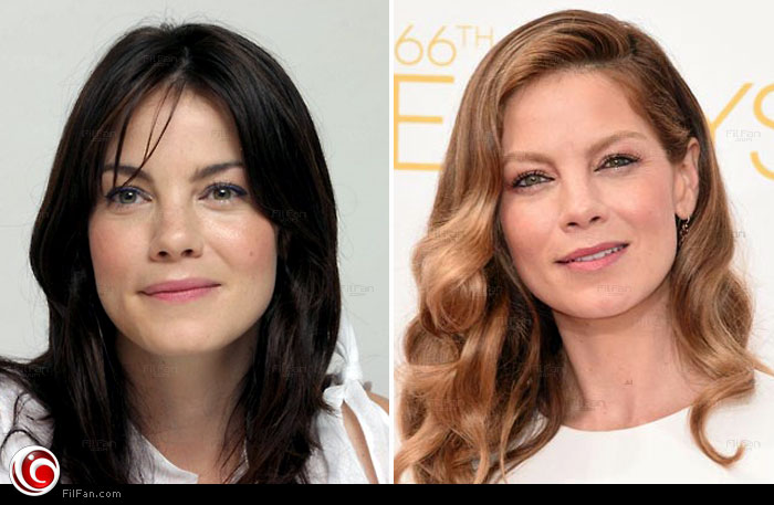 ميشيل موناجان بعد أن غيرت شعرها للون الأصفر