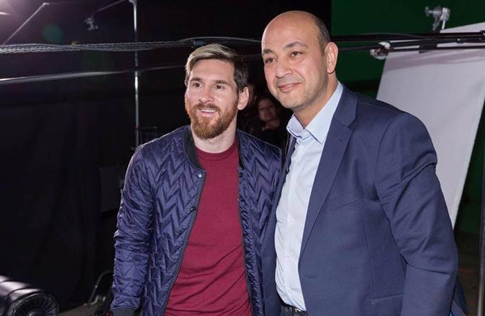 عمرو أديب وليونيل ميسي