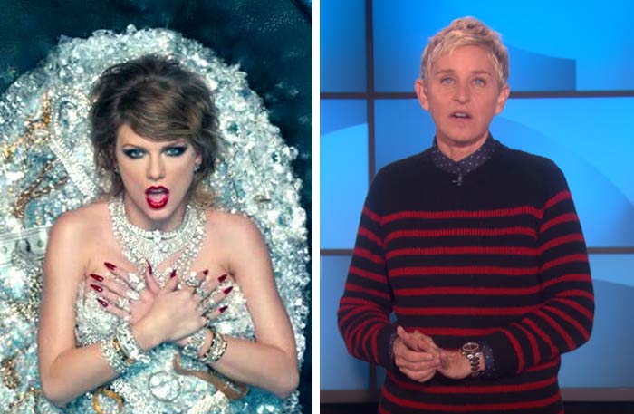 إيلين ديجينيريس وتايلور سويفت 