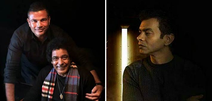 محمد محيي ومحمد منير وعمرو دياب