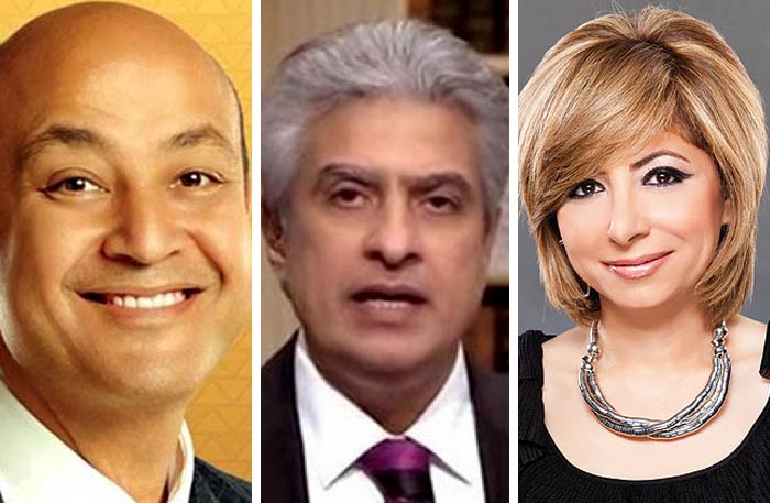 لميس الحديدي ووائل الإبراشي وعمرو أديب