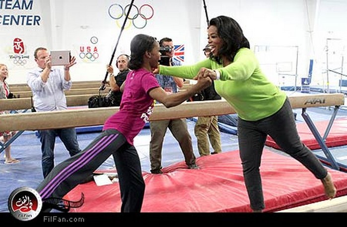 أوبرا أثناء التدريب