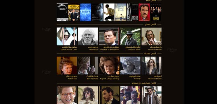 أبرز الفئات المرشحة في حفل الأوسكار 2014