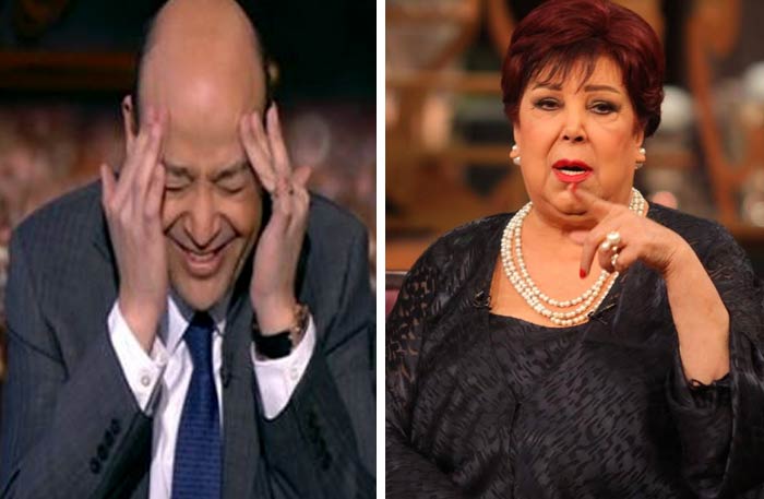 رجاء الجداوي وعمرو أديب