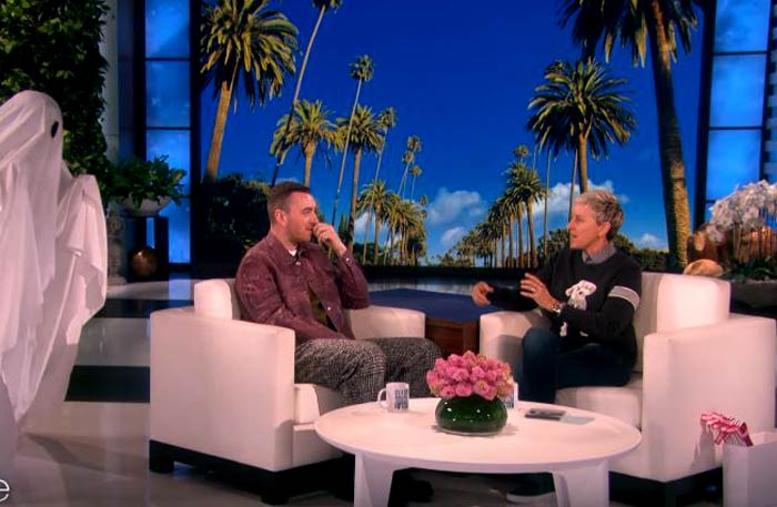 المغني سام سميث مع إلين ديجينريس