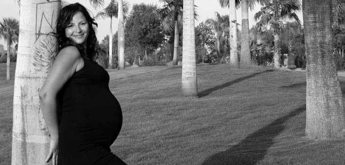 سلمى الدالي قبل أيام من ولادتها