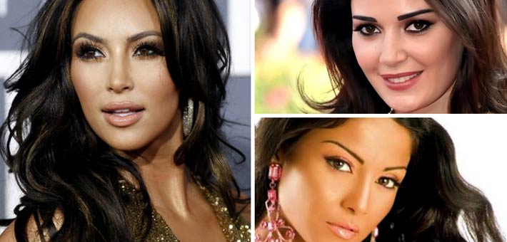 سيرين عبد النور وكيم كاردشيان ودوللي شاهين