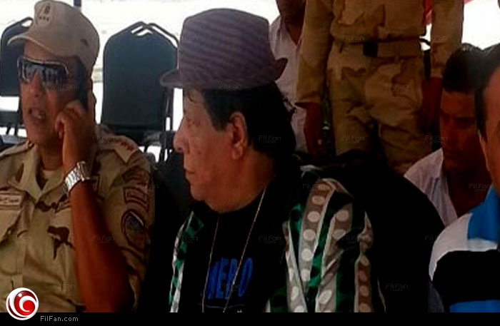 شعبان عبد الرحيم أثناء تواجده في قناة السويس الجديدة