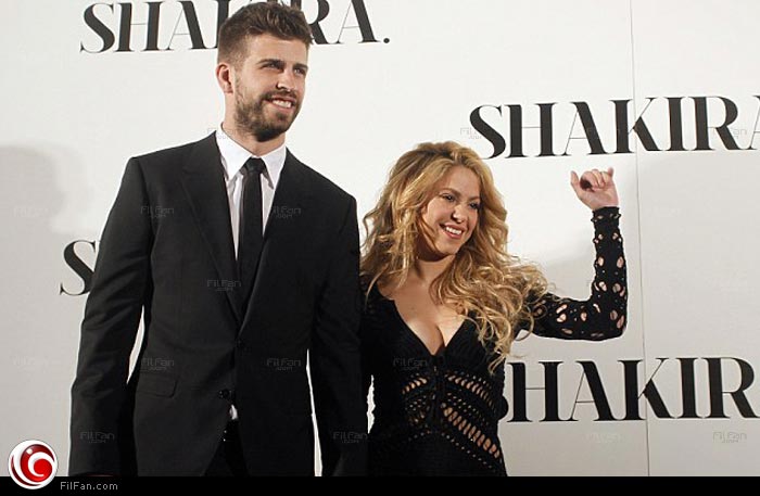 بيكيه يدعم شاكيرا في احتفالها بألبومها