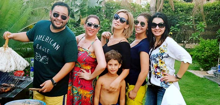 مي سليم ودينا فؤاد وإيمان العاصي وأحمد رزق وزوجته