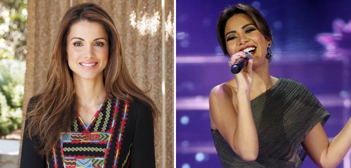 شيرين عبد الوهاب والملكة رانيا
