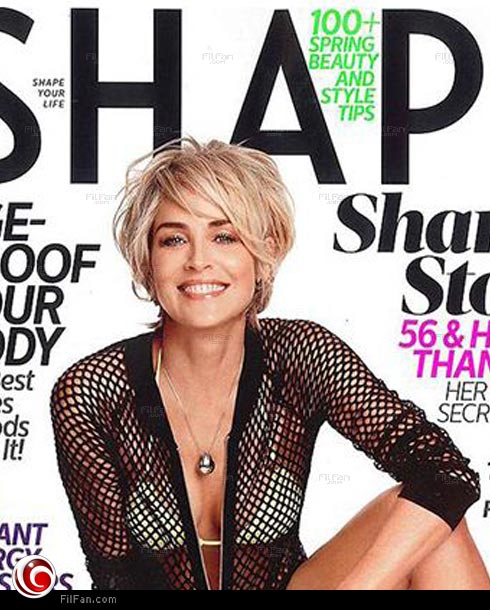 شارون ستون مبهرة على غلاف مجلة &quot;Shape&quot; رغم أنها في  الـ 55 من عمرها