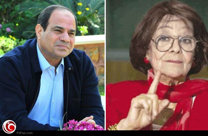 هل يحقق السيسي رغبة أبلة فضيلة بمصافحتها خبر في الفن