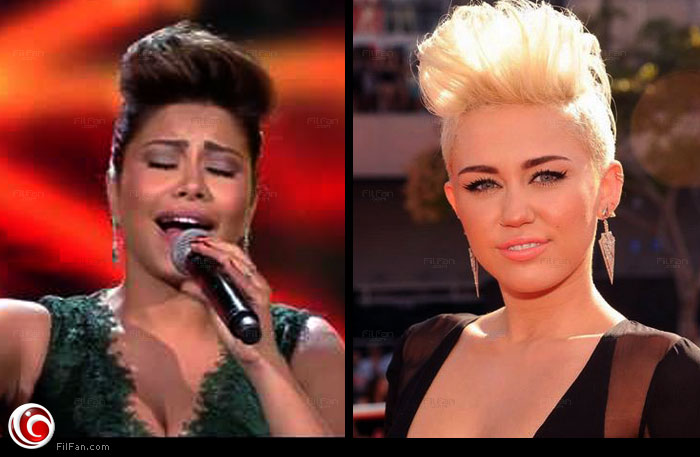 قصة شعر شيرين عبد الوهاب تشبه قصة مايلي سايرس