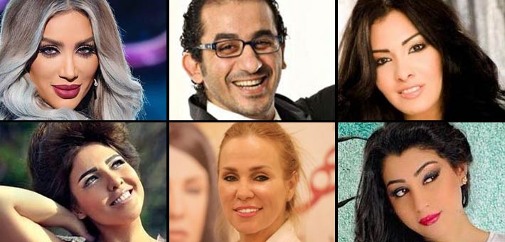 أحمد حلمي وشيرين رضا وأيتن عامر ومي كساب وميريهان حسين