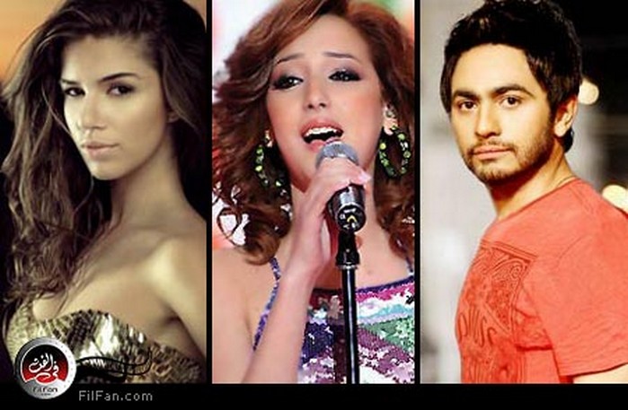 تامر يغني مع لارا وبسمة