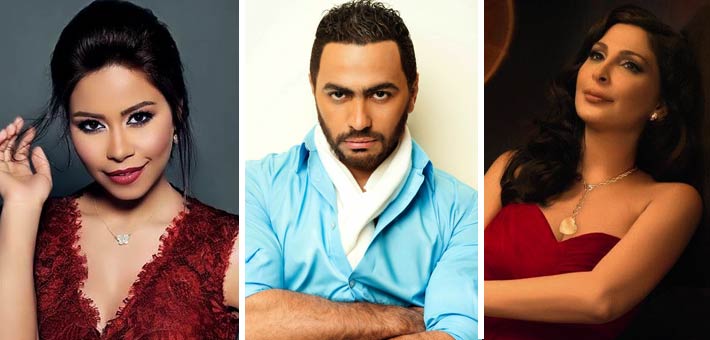 إليسا وتامر حسني وشيرين