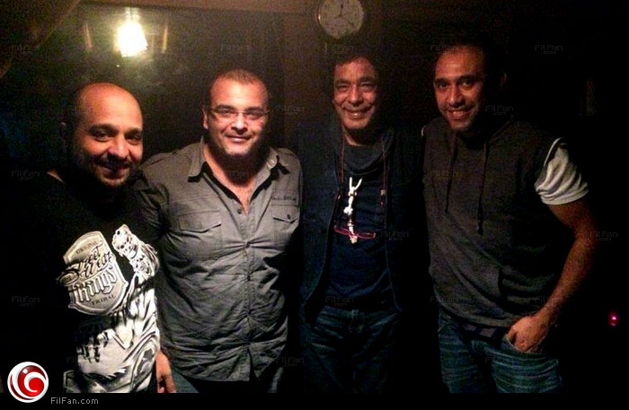 أيمن بهجت قمر مع محمد منير وعمرو مصطفى وتوما