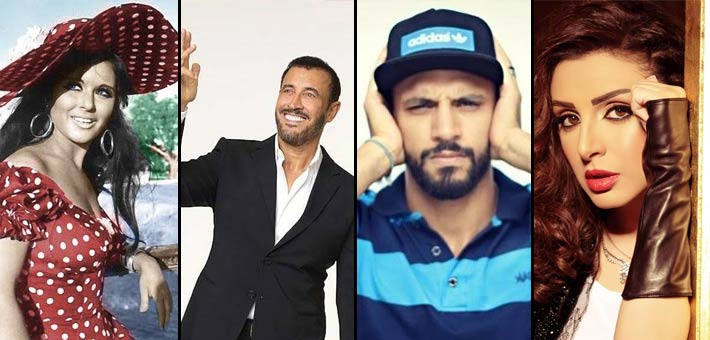 أنغام وزاب ثروت وكاظم الساهر وسعاد حسني