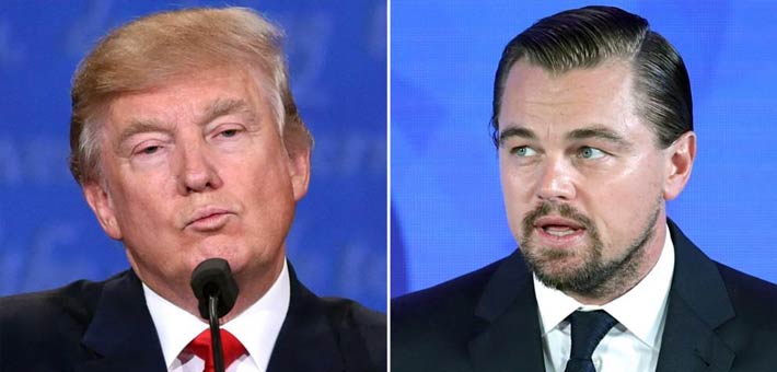 ليوناردو دي كابريو ودونالد تراكب